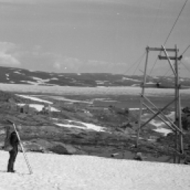 Taubanen til Vendevann, ca. 1950. (Norsk Vasskraft- og Industristadmuseum sitt arkiv)